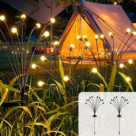 firefly garden lights|Solar Powered Firefly Lights Outdoor Waterproof Solar Garden Lights, 2Pack Starburst Swaying Lights .